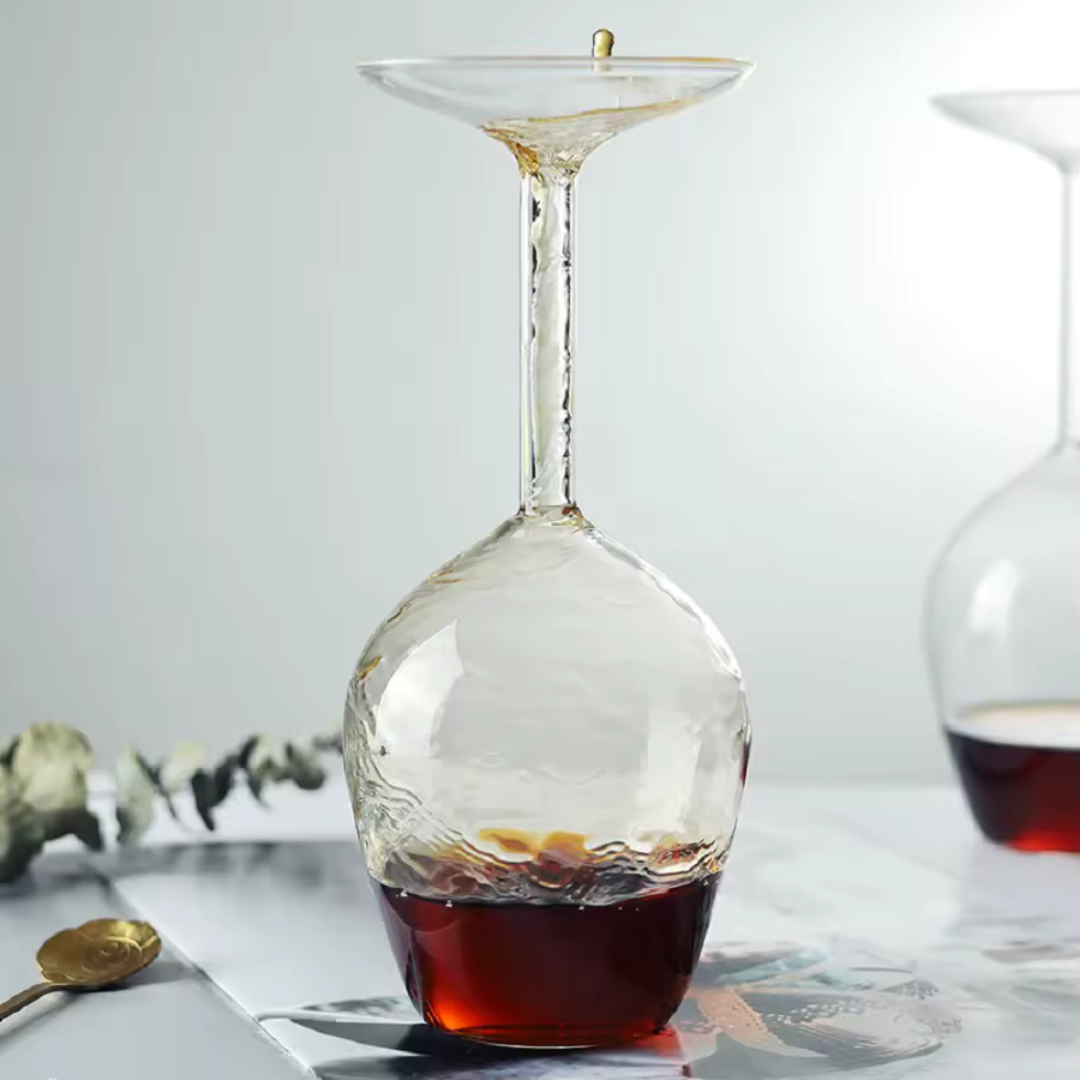 Copa de vino invertida